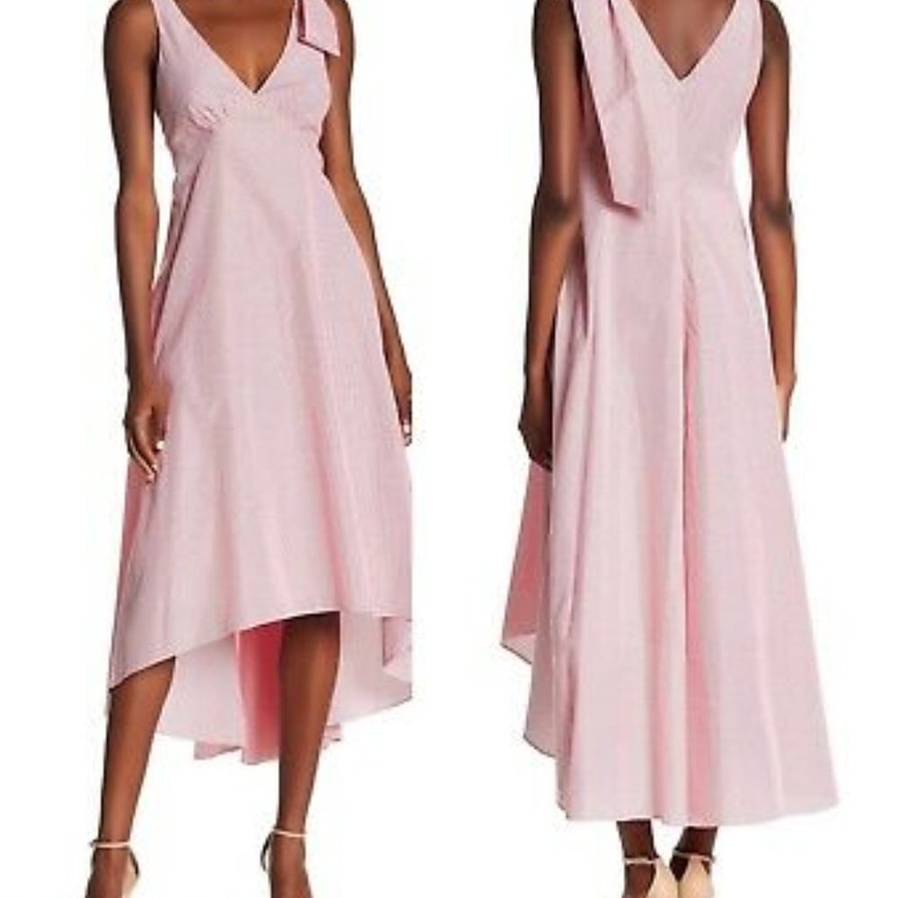 Nicole Miller Hi-Lo bow Details
Red white Dress